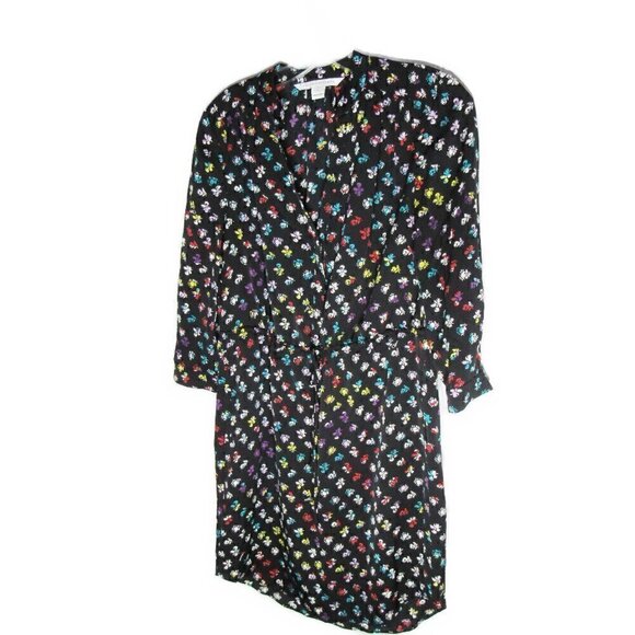 Diane Von Furstenberg Silk Blend Floral Dress - Size 2 - Picture 1 of 8